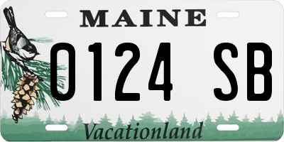 ME license plate 0124SB