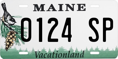 ME license plate 0124SP