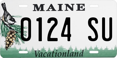 ME license plate 0124SU