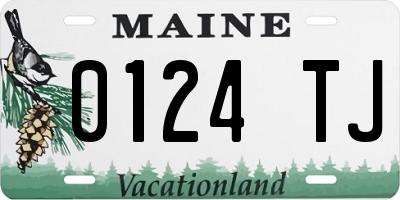 ME license plate 0124TJ