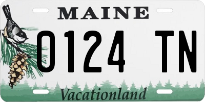 ME license plate 0124TN