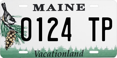 ME license plate 0124TP
