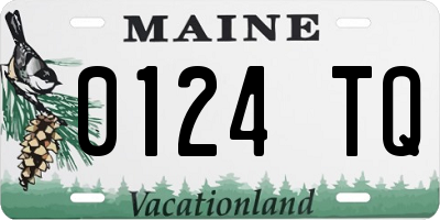 ME license plate 0124TQ