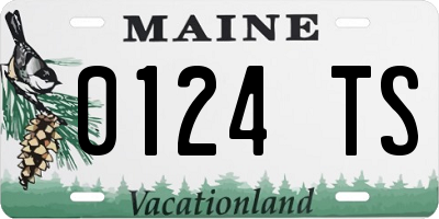 ME license plate 0124TS