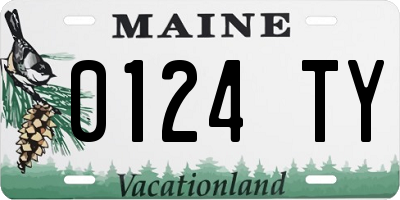 ME license plate 0124TY