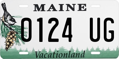 ME license plate 0124UG