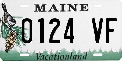ME license plate 0124VF