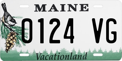 ME license plate 0124VG