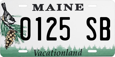 ME license plate 0125SB