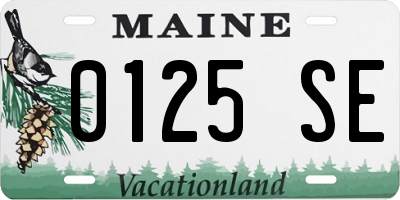 ME license plate 0125SE