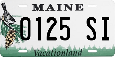 ME license plate 0125SI