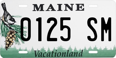 ME license plate 0125SM