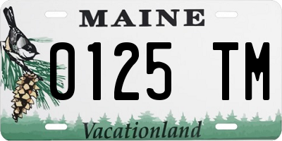 ME license plate 0125TM