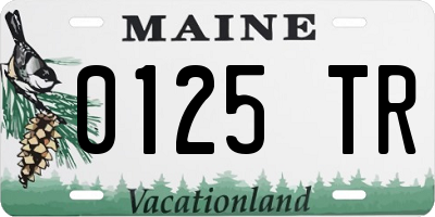ME license plate 0125TR