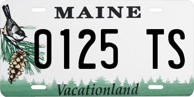 ME license plate 0125TS