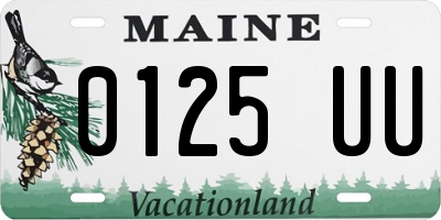 ME license plate 0125UU