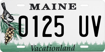 ME license plate 0125UV