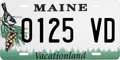 ME license plate 0125VD