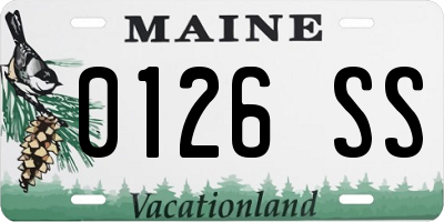 ME license plate 0126SS