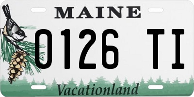 ME license plate 0126TI