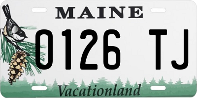 ME license plate 0126TJ