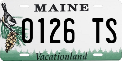 ME license plate 0126TS