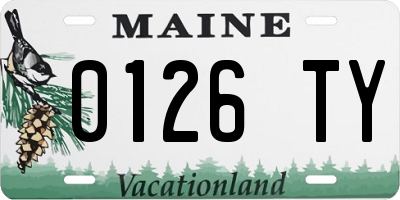 ME license plate 0126TY