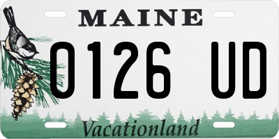 ME license plate 0126UD