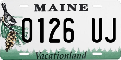 ME license plate 0126UJ