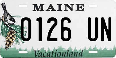 ME license plate 0126UN