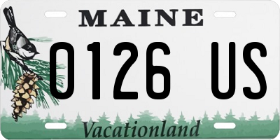 ME license plate 0126US