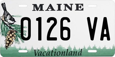 ME license plate 0126VA