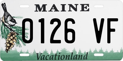 ME license plate 0126VF