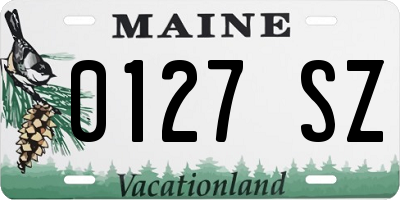ME license plate 0127SZ