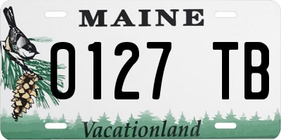 ME license plate 0127TB