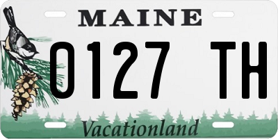 ME license plate 0127TH