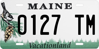 ME license plate 0127TM