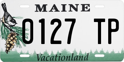 ME license plate 0127TP