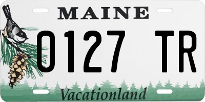 ME license plate 0127TR