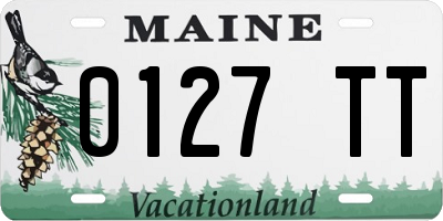 ME license plate 0127TT