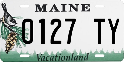 ME license plate 0127TY