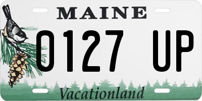 ME license plate 0127UP