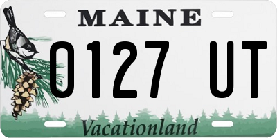 ME license plate 0127UT