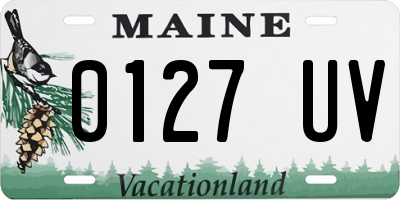 ME license plate 0127UV