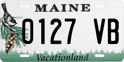 ME license plate 0127VB