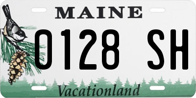 ME license plate 0128SH