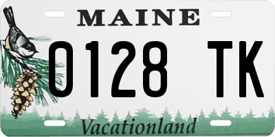 ME license plate 0128TK