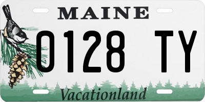 ME license plate 0128TY