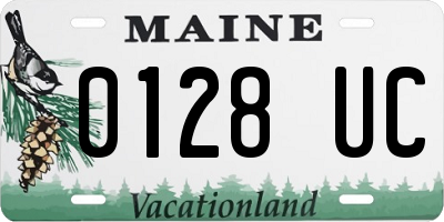 ME license plate 0128UC