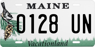 ME license plate 0128UN